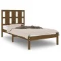 Estructura de cama madera maciza pino marrón miel 100x200 cm de vidaXL, Camas y somieres - Ref: Foro24-3105593, Precio: 107,0...
