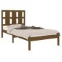 Solid pine wood bed frame honey brown 100x200 cm by vidaXL, Beds and slatted bases - Ref: Foro24-3105593, Price: 107,06 €, Di...