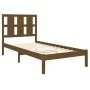 Estructura de cama madera maciza pino marrón miel 100x200 cm de vidaXL, Camas y somieres - Ref: Foro24-3105593, Precio: 107,0...