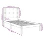 Estructura de cama madera maciza pino marrón miel 100x200 cm de vidaXL, Camas y somieres - Ref: Foro24-3105593, Precio: 108,6...