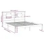 Solid white pine wood bed frame 160x200 cm by vidaXL, Beds and slatted bases - Ref: Foro24-3105676, Price: 130,74 €, Discount: %