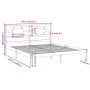 Weißer Massivholzbettrahmen Supe King 180x200 cm von vidaXL, Betten und Lattenroste - Ref: Foro24-3105681, Preis: 151,31 €, R...