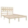 Bettgestell aus Massivholz 120x190 cm von vidaXL, Betten und Lattenroste - Ref: Foro24-3105635, Preis: 114,21 €, Rabatt: %