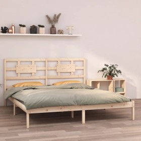 Estructura de cama de madera maciza 200x200 cm de vidaXL, Camas y somieres - Ref: Foro24-3105685, Precio: 131,45 €, Descuento: %
