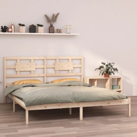 Estructura de cama de madera maciza 200x200 cm