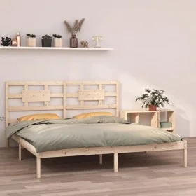 Solid wood bed frame 200x200 cm by vidaXL, Beds and slatted bases - Ref: Foro24-3105685, Price: 129,82 €, Discount: %