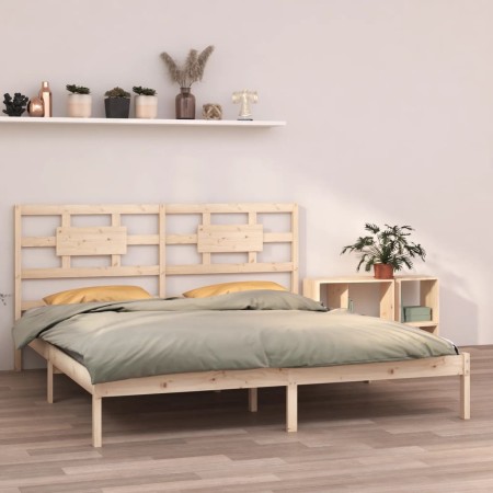 Solid wood bed frame 200x200 cm by vidaXL, Beds and slatted bases - Ref: Foro24-3105685, Price: 131,37 €, Discount: %