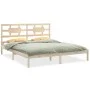 Solid wood bed frame 200x200 cm by vidaXL, Beds and slatted bases - Ref: Foro24-3105685, Price: 129,82 €, Discount: %