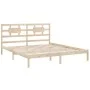 Solid wood bed frame 200x200 cm by vidaXL, Beds and slatted bases - Ref: Foro24-3105685, Price: 129,82 €, Discount: %