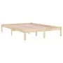 Solid wood bed frame 200x200 cm by vidaXL, Beds and slatted bases - Ref: Foro24-3105685, Price: 129,82 €, Discount: %