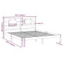 Solid wood bed frame 200x200 cm by vidaXL, Beds and slatted bases - Ref: Foro24-3105685, Price: 131,37 €, Discount: %