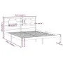Solid wood bed frame 200x200 cm by vidaXL, Beds and slatted bases - Ref: Foro24-3105685, Price: 129,82 €, Discount: %