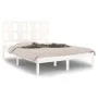 Solid white pine wood bed frame 140x200 cm by vidaXL, Beds and slatted bases - Ref: Foro24-3105601, Price: 127,67 €, Discount: %