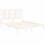 Solid white pine wood bed frame 140x200 cm by vidaXL, Beds and slatted bases - Ref: Foro24-3105601, Price: 127,67 €, Discount: %