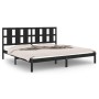 Solid black pine wood bed frame 200x200 cm by vidaXL, Beds and slatted bases - Ref: Foro24-3105624, Price: 169,02 €, Discount: %