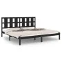 Solid black pine wood bed frame 200x200 cm by vidaXL, Beds and slatted bases - Ref: Foro24-3105624, Price: 166,53 €, Discount: %