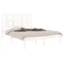 Estructura de cama madera maciza de pino blanca 120x200 cm de vidaXL, Camas y somieres - Ref: Foro24-3105596, Precio: 119,31 ...