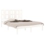 Solid white pine wood bed frame 120x200 cm by vidaXL, Beds and slatted bases - Ref: Foro24-3105596, Price: 123,36 €, Discount: %