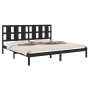 Estructura de cama de madera maciza de pino negra 200x200 cm de vidaXL, Camas y somieres - Ref: Foro24-3105624, Precio: 168,9...