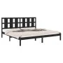 Solid black pine wood bed frame 200x200 cm by vidaXL, Beds and slatted bases - Ref: Foro24-3105624, Price: 166,53 €, Discount: %
