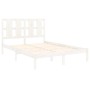 Solid white pine wood bed frame 120x200 cm by vidaXL, Beds and slatted bases - Ref: Foro24-3105596, Price: 123,36 €, Discount: %
