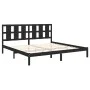 Solid black pine wood bed frame 200x200 cm by vidaXL, Beds and slatted bases - Ref: Foro24-3105624, Price: 166,53 €, Discount: %