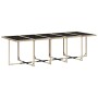 Set comedor de jardín 11 pzas con cojines ratán sintético beige