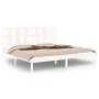 White solid wood bed frame Supe King 180x200 cm by vidaXL, Beds and slatted bases - Ref: Foro24-3105616, Price: 151,09 €, Dis...