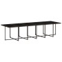 Set muebles de jardín 13 pzas y cojines ratán sintético marrón