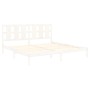 White solid wood bed frame Supe King 180x200 cm by vidaXL, Beds and slatted bases - Ref: Foro24-3105616, Price: 155,45 €, Dis...