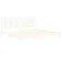 White solid wood bed frame Supe King 180x200 cm by vidaXL, Beds and slatted bases - Ref: Foro24-3105616, Price: 151,09 €, Dis...