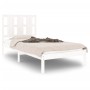 Estructura de cama madera maciza de pino blanca 100x200 cm de vidaXL, Camas y somieres - Ref: Foro24-3105591, Precio: 101,33 €