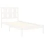 Massiver Bettrahmen aus weißem Kiefernholz, 100 x 200 cm von vidaXL, Betten und Lattenroste - Ref: Foro24-3105591, Preis: 100...