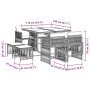 Set comedor de jardín 9 pzas con cojines ratán sintético beige