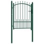 Zauntor mit grünen Stahlspitzen 100x125 cm von vidaXL, Gartentore - Ref: Foro24-146394, Preis: 161,96 €, Rabatt: %