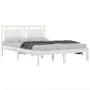 White solid wood bed frame Supe King 180x200 cm by vidaXL, Beds and slatted bases - Ref: Foro24-3105551, Price: 164,33 €, Dis...