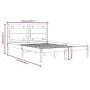 White solid wood bed frame Supe King 180x200 cm by vidaXL, Beds and slatted bases - Ref: Foro24-3105551, Price: 164,33 €, Dis...