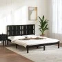 Estructura de cama madera maciza negra King Size 150x200 cm de vidaXL, Camas y somieres - Ref: Foro24-3105609, Precio: 179,54...