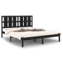 Estructura de cama madera maciza negra King Size 150x200 cm de vidaXL, Camas y somieres - Ref: Foro24-3105609, Precio: 181,79...