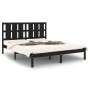 Estructura de cama madera maciza negra King Size 150x200 cm de vidaXL, Camas y somieres - Ref: Foro24-3105609, Precio: 179,54...