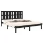Estructura de cama madera maciza negra King Size 150x200 cm de vidaXL, Camas y somieres - Ref: Foro24-3105609, Precio: 179,54...