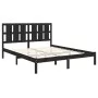 Estructura de cama madera maciza negra King Size 150x200 cm de vidaXL, Camas y somieres - Ref: Foro24-3105609, Precio: 179,54...