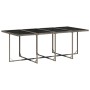 Set comedor de jardín con cojines 13 pzas ratán sintético gris