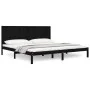 Estructura de cama de madera maciza de pino negra 200x200 cm de vidaXL, Camas y somieres - Ref: Foro24-3105754, Precio: 179,2...