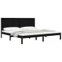 Estructura de cama de madera maciza de pino negra 200x200 cm de vidaXL, Camas y somieres - Ref: Foro24-3105754, Precio: 179,2...
