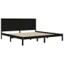 Estructura de cama de madera maciza de pino negra 200x200 cm de vidaXL, Camas y somieres - Ref: Foro24-3105754, Precio: 179,2...