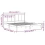 Solid black pine wood bed frame 200x200 cm by vidaXL, Beds and slatted bases - Ref: Foro24-3105754, Price: 179,54 €, Discount: %