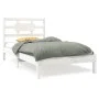 Solid white pine wood bed frame 90x200 cm by vidaXL, Beds and slatted bases - Ref: Foro24-3105651, Price: 95,49 €, Discount: %