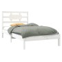 Estructura de cama madera maciza de pino blanca 90x200 cm de vidaXL, Camas y somieres - Ref: Foro24-3105651, Precio: 94,27 €,...