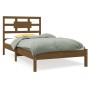 Estructura de cama madera maciza marrón miel 100x200 cm de vidaXL, Camas y somieres - Ref: Foro24-3105658, Precio: 107,70 €, ...